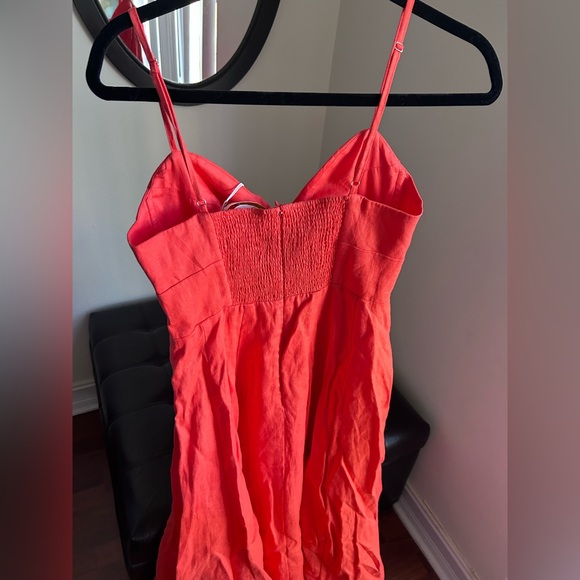 NWT Zimmermann Crush Tie Front Linen Midi Dress 2 US8 - Picture 12 of 15